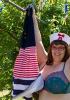 Curvy and hairy Betty strips outside, Betty (bet051) ATK Archives: Betty (Curvy and hairy Betty strips outside)