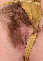 ATK Natural & Hairy: Cali Hayes (Cali Hayes tugging on her sexy fur.)