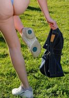 Latina Candelaria strips outside, Candelaria, ATK Exotics