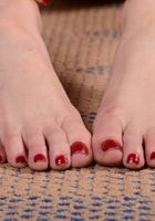 ATK Natural & Hairy: Cristine Ruby (Cristine spreads her sexy toes, hot soles and horny hairy holes.)