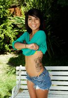 ATK Exotics: Kara Hartley (Latina Kara strips outdoors)