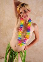 Hairy babe Milo teases in her Hawaiian costume, Milo Chase (mil037) ATK Petites: Milo Chase (Hairy babe Milo teases in her Hawaiian costume)