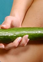 Naughty babe Nikolett uses a cucumber to masturbate with, Nikolett (nik015) ATK Exotics: Nikolett (Naughty babe Nikolett uses a cucumber to masturbate with)