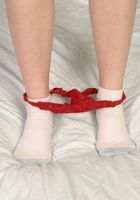 ATK Archives: Niky (Horny coed Niky teases with her lacy panties and shaved pussy)